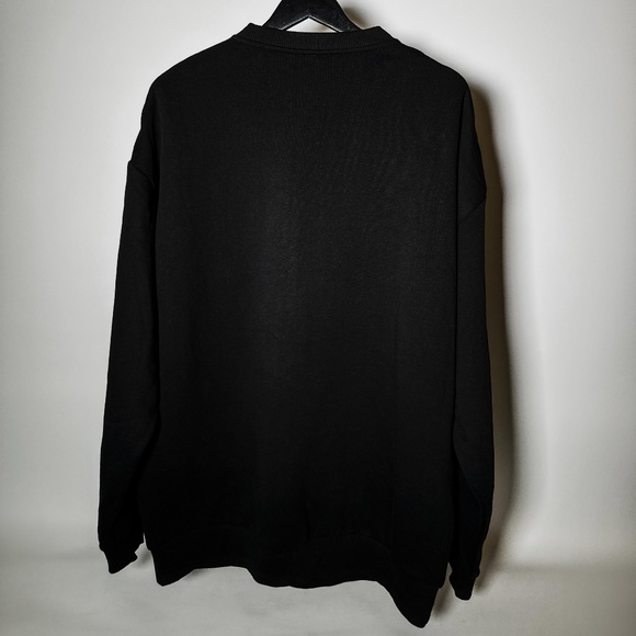ASOS DESIGN -  Sweatshirt with Silver Neck/Shoulder Zippers - Black - Picture 3 of 6